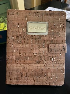 Lilly Pulitzer Natural Cork Journal Notebook with Gold Accents